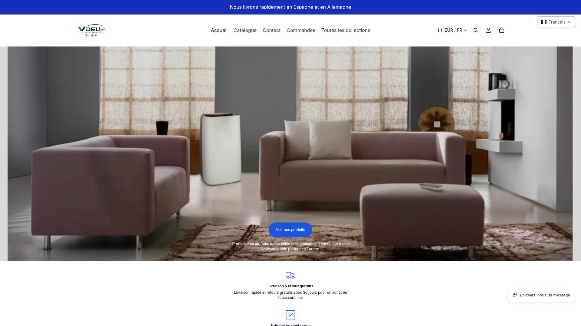 Screenshot vdel-electromenager.com