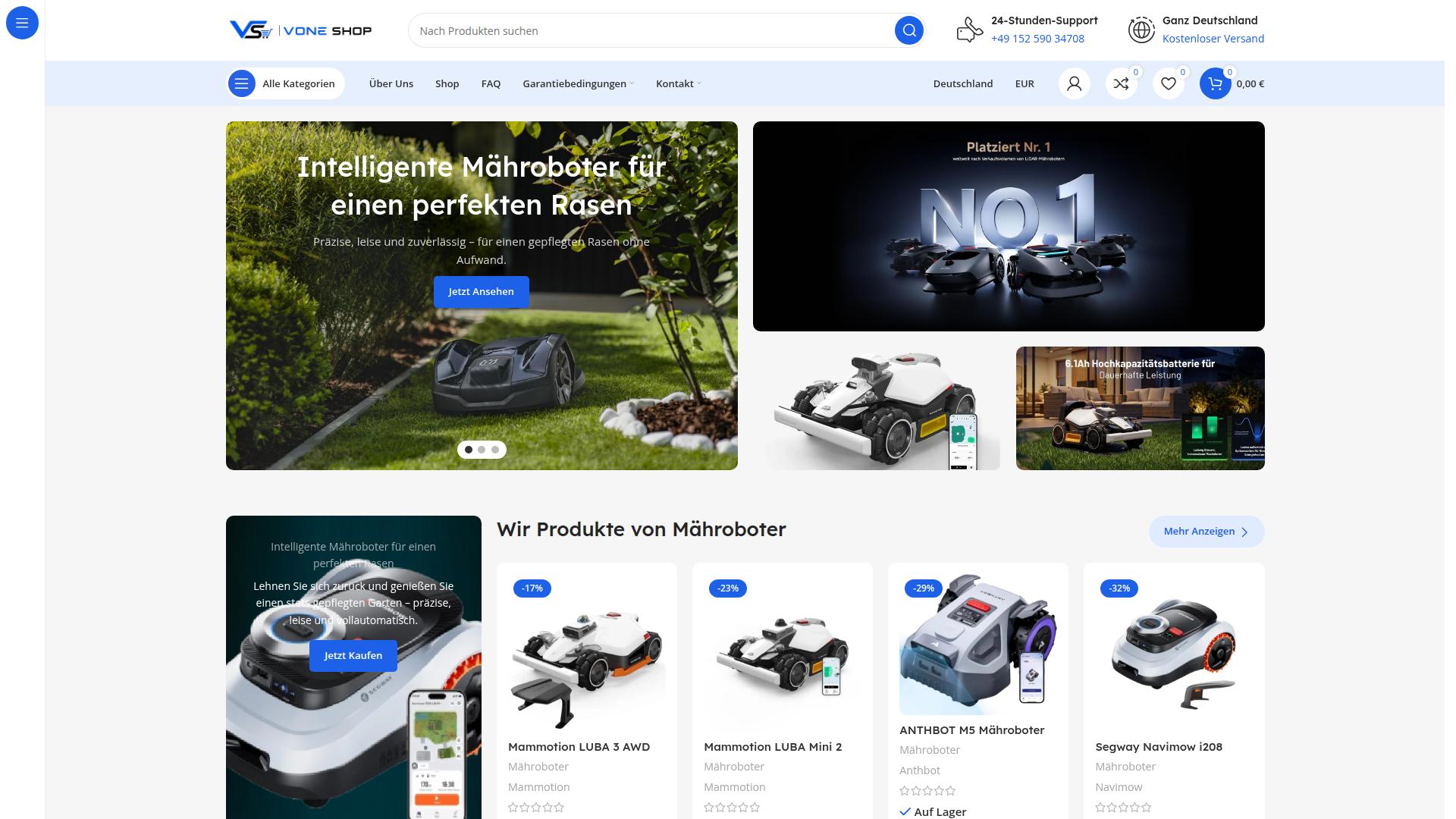 Screenshot vone-shop.com
