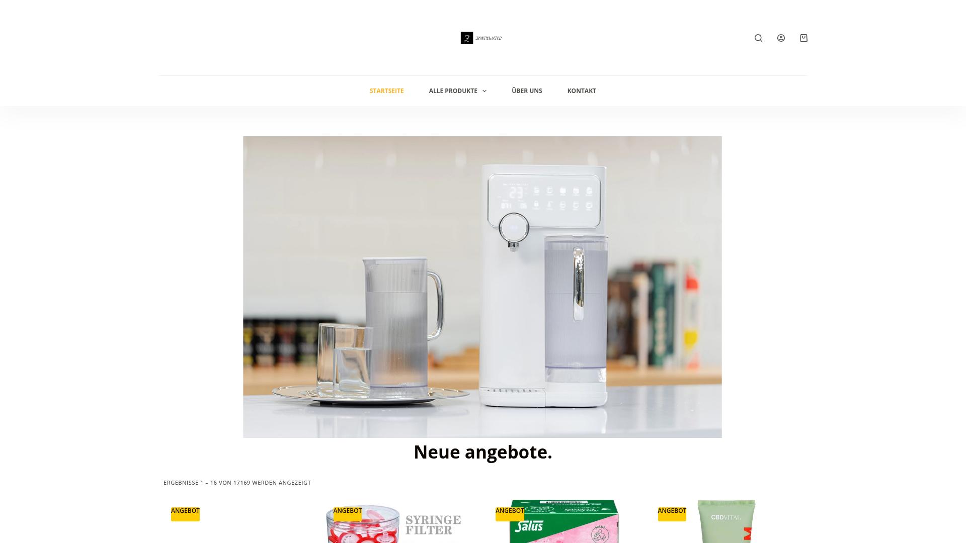 Screenshot zonixwater.com