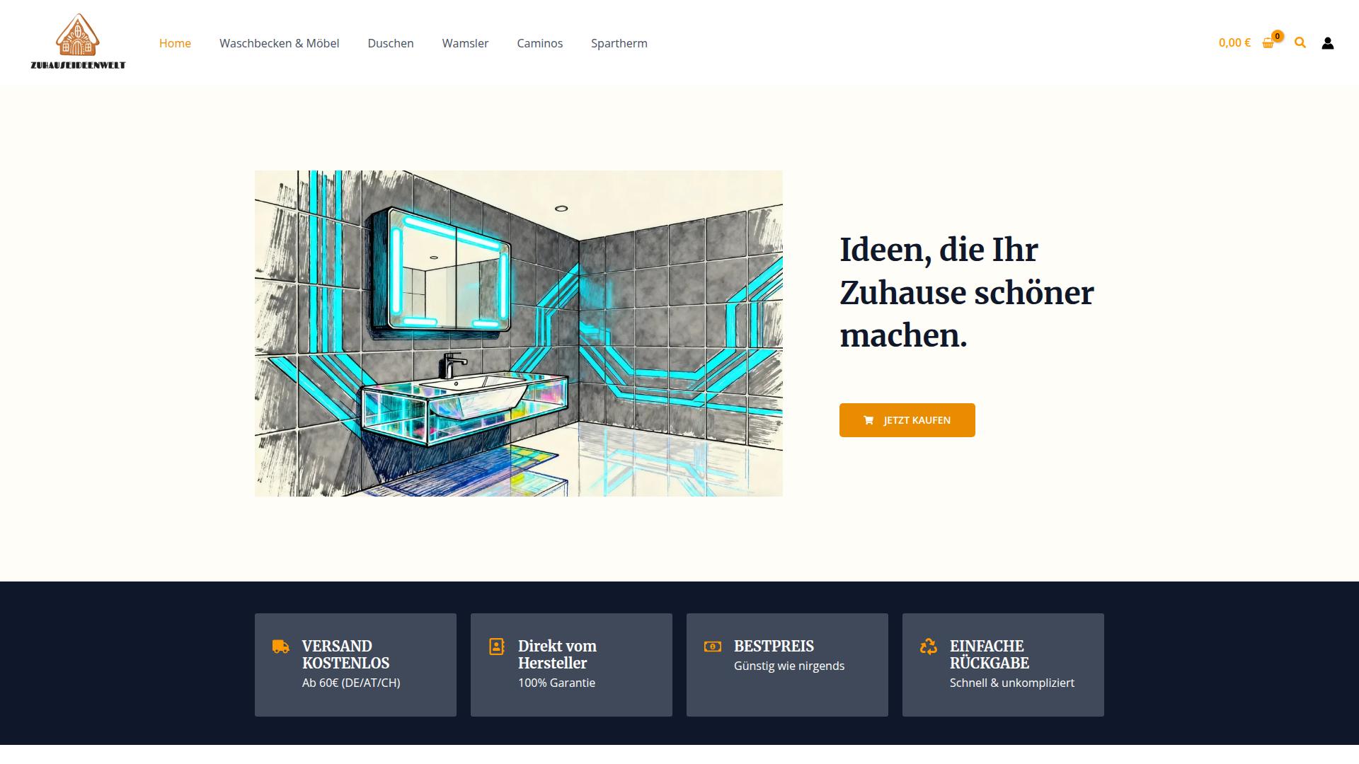 Screenshot zuhauseideenwelt.com