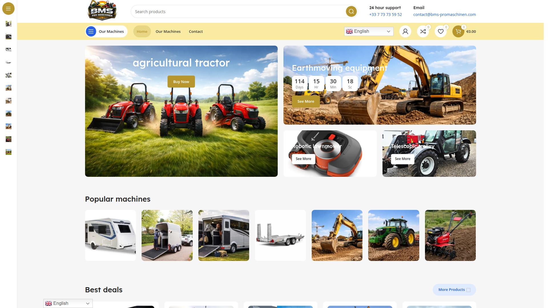 Screenshot bms-promaschinen.com