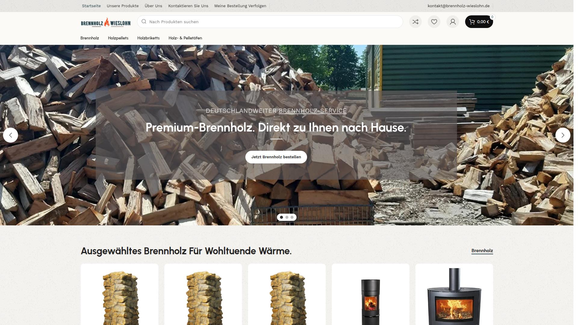 Screenshot brennholz-wieslohn.de