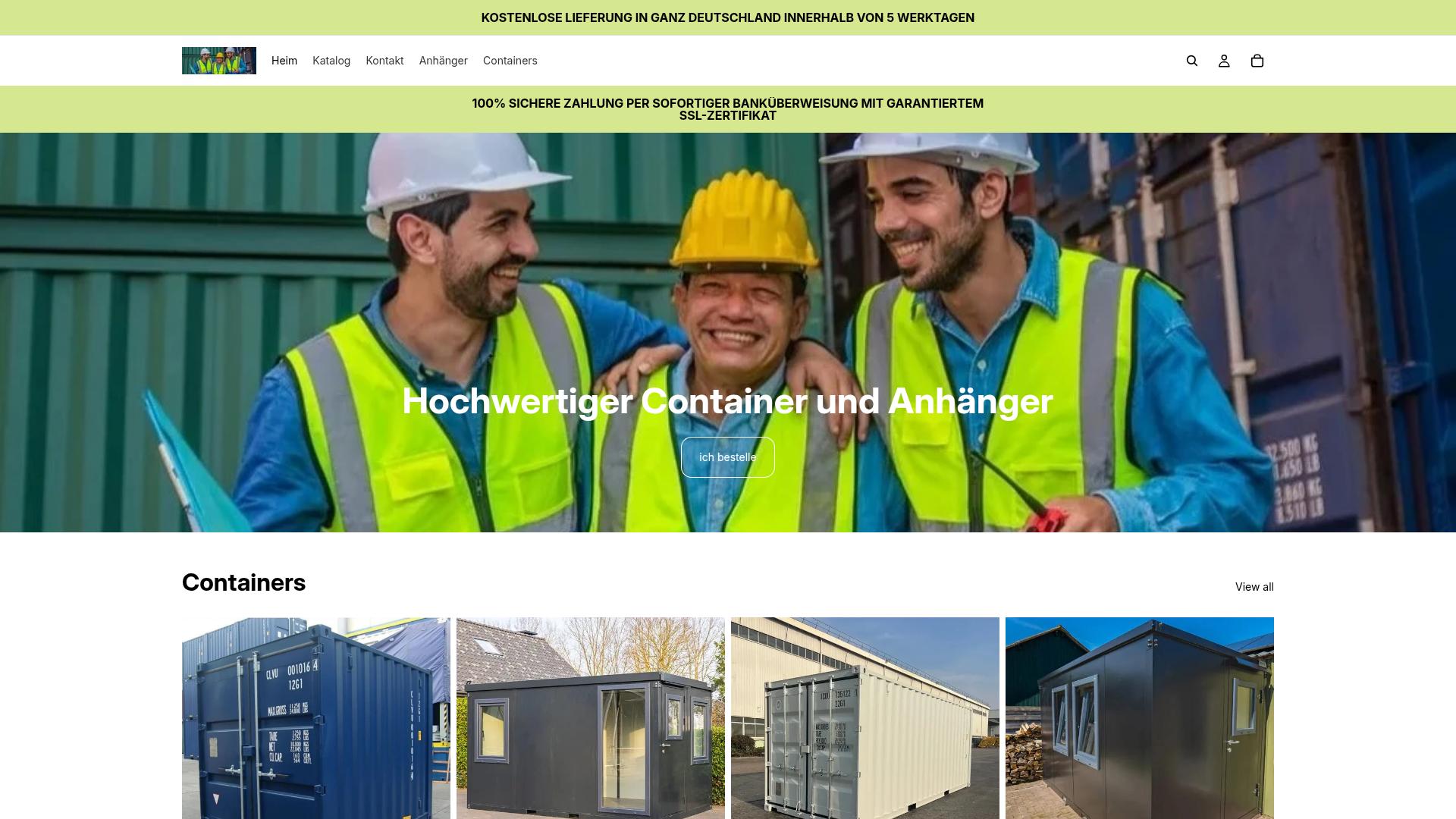 Screenshot dankers-containers.de