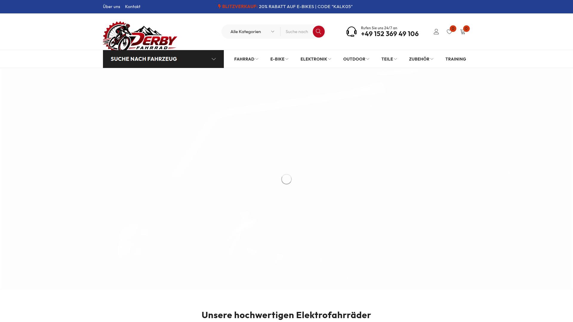 Screenshot derbyfahrrader.de