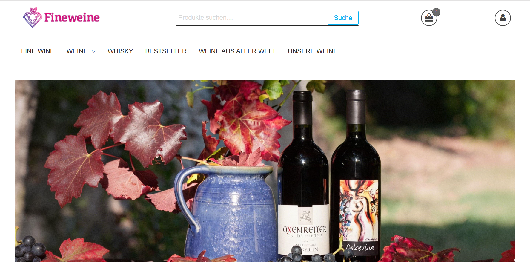 Screenshot fineweine.com