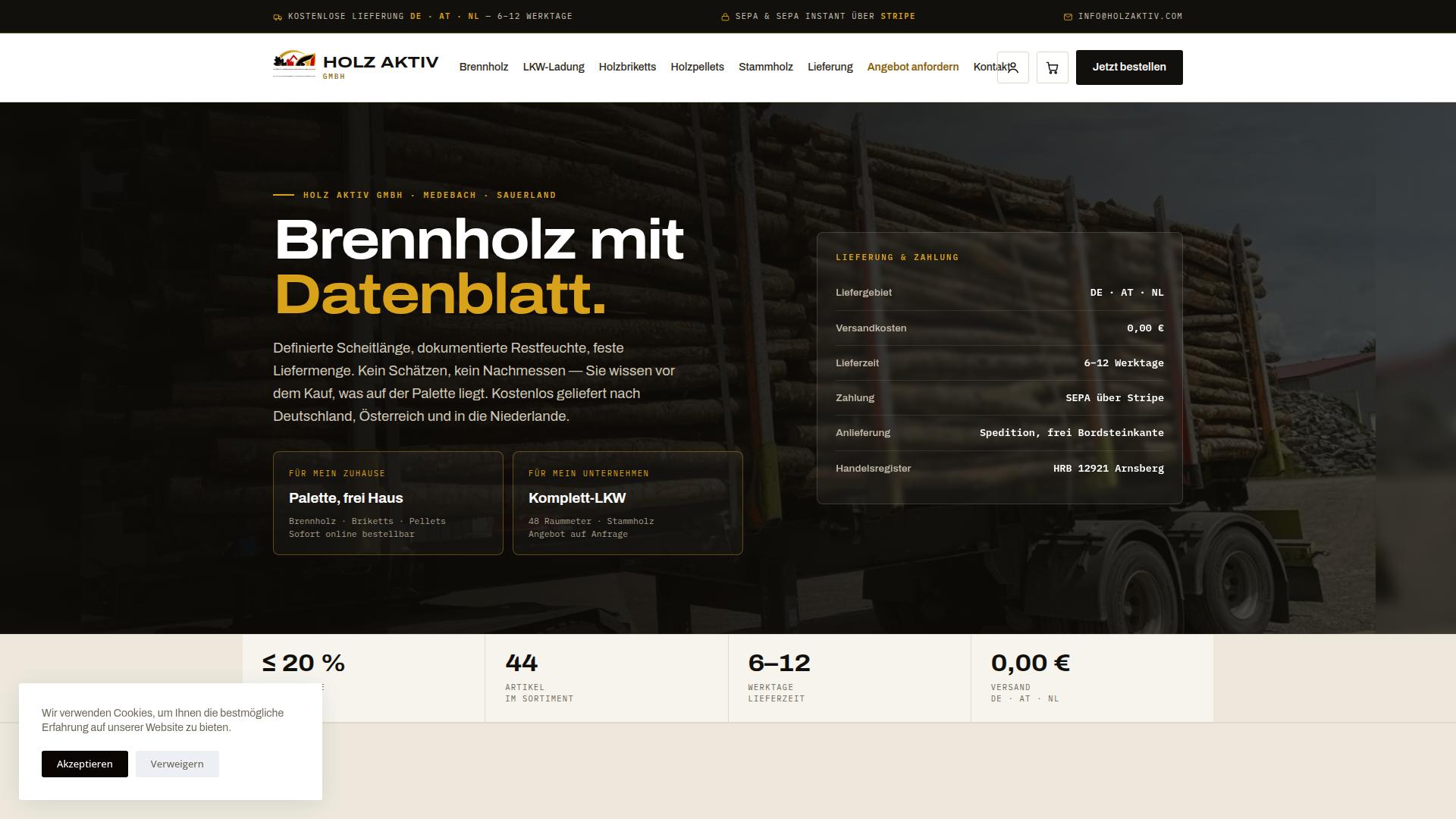 Screenshot holzaktiv.com