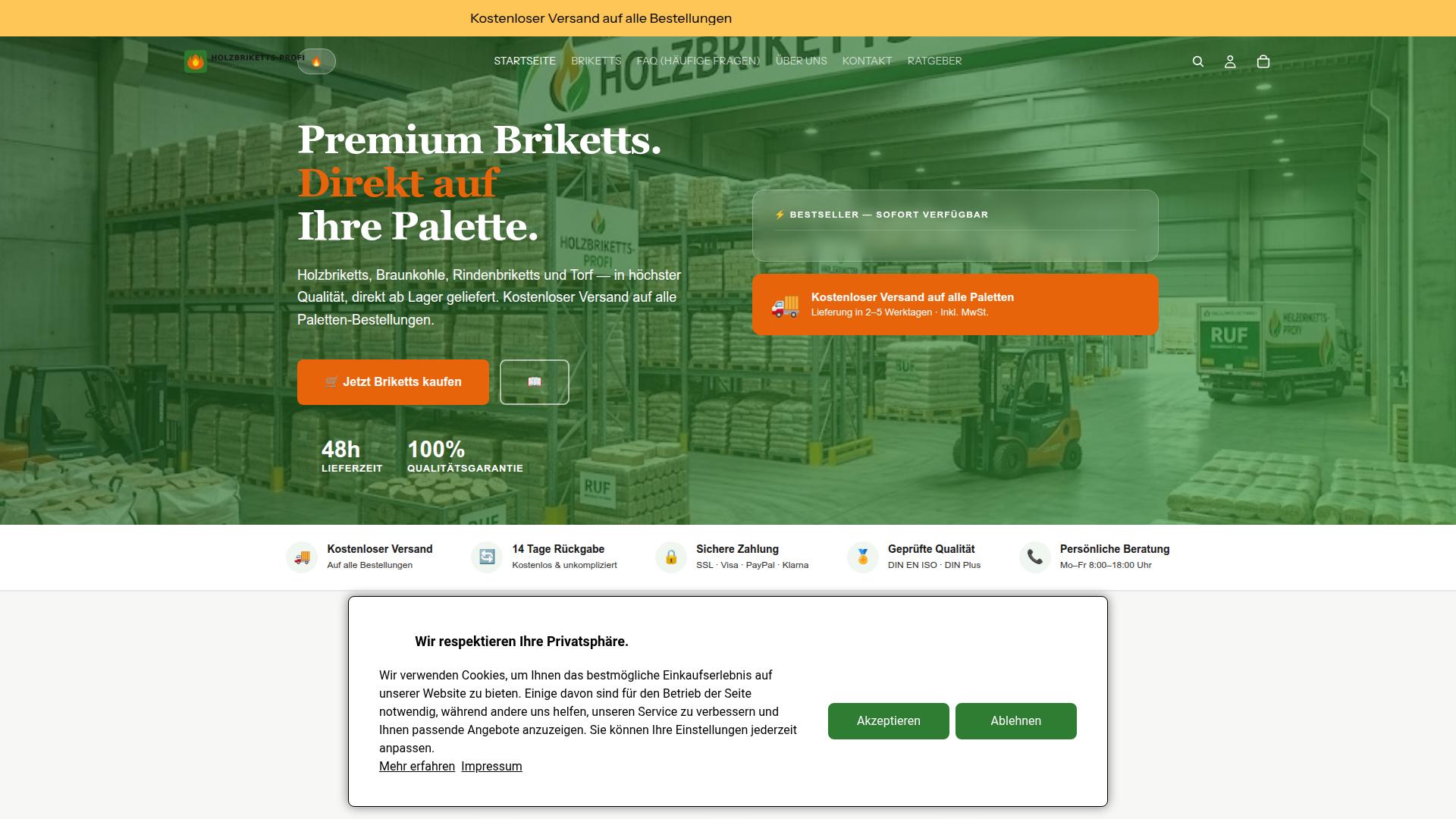 Screenshot holzbriketts-profi.de