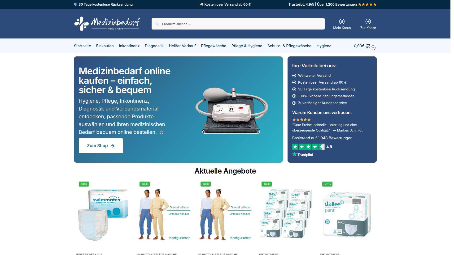 Screenshot medizinversand24.com