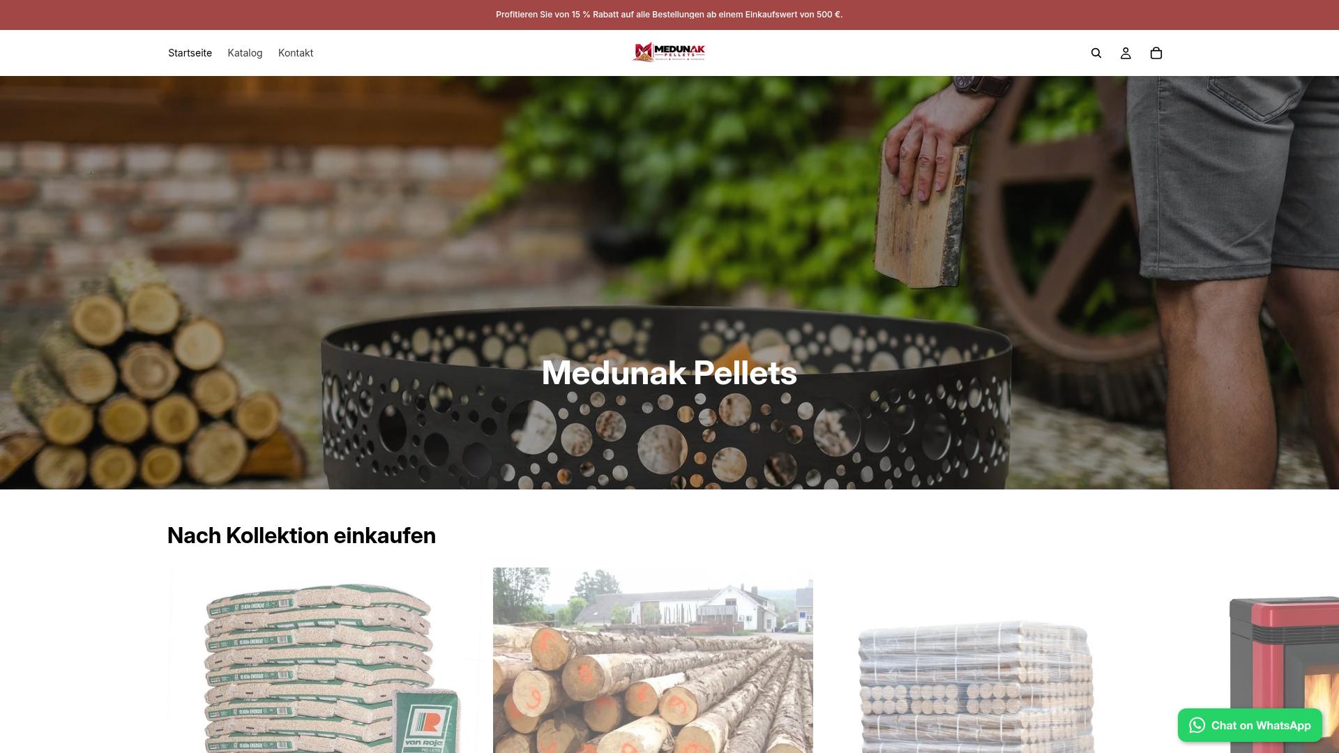 Screenshot medunakpelletsgmbh.de