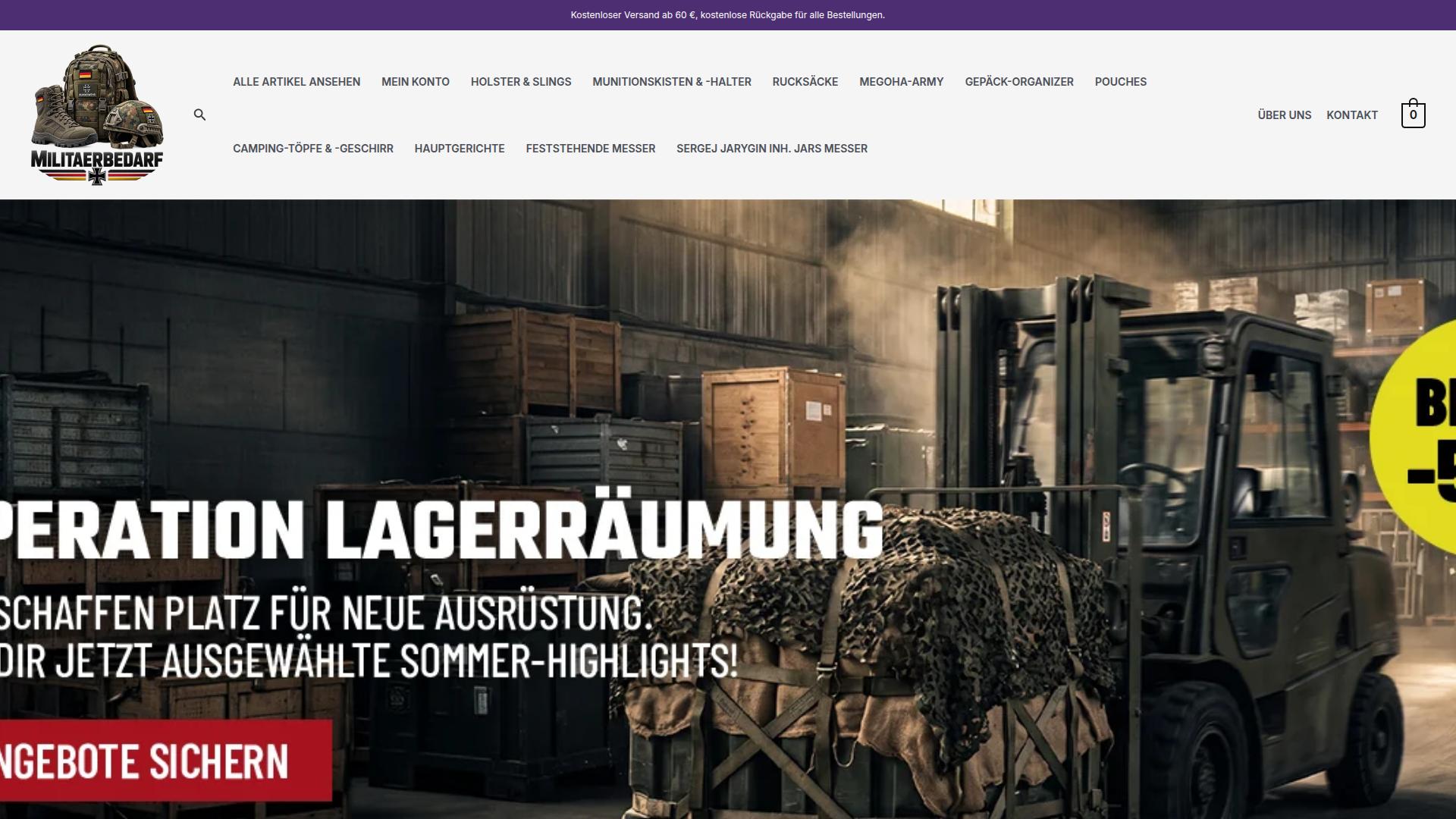 Screenshot militaerbedarf.com