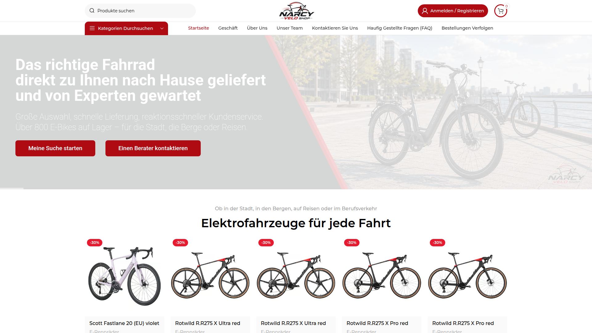 Screenshot narcyveloshop.com