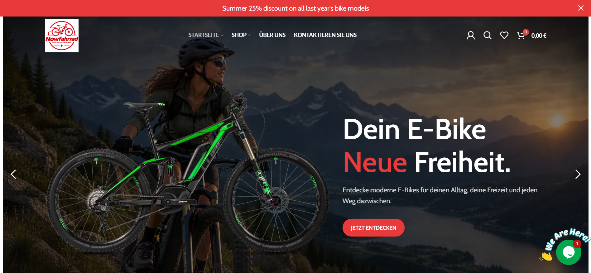 Screenshot nowfahrrad.de