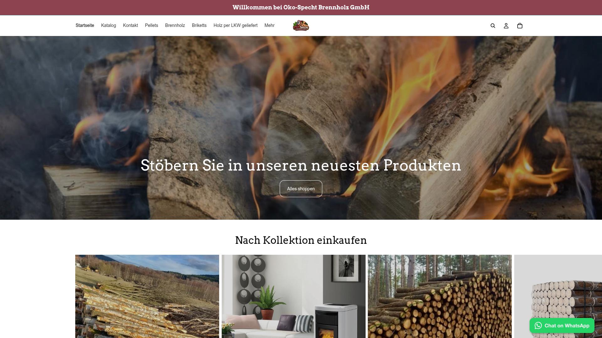 Screenshot oko-spechtbrennholzgmbh.de