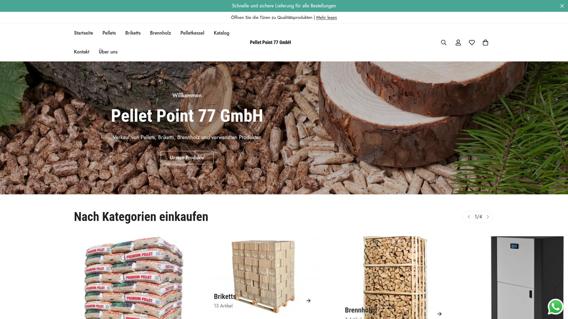 Screenshot pelletpoint77gmbh.de