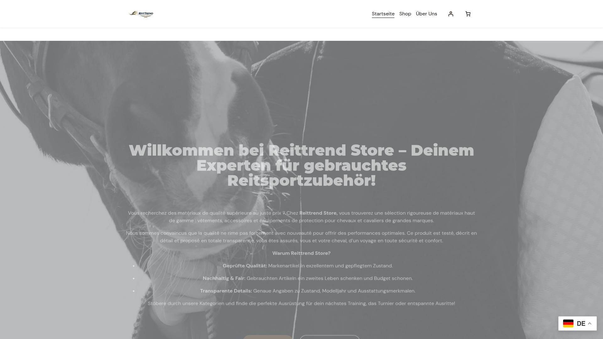 Screenshot reittrendstore.com