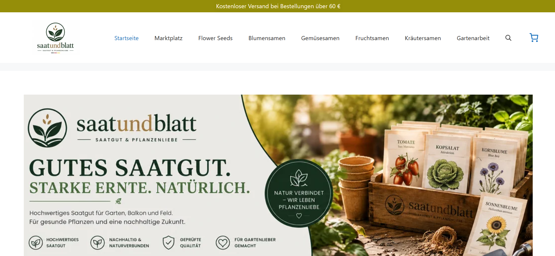 Screenshot saatundblatt.com