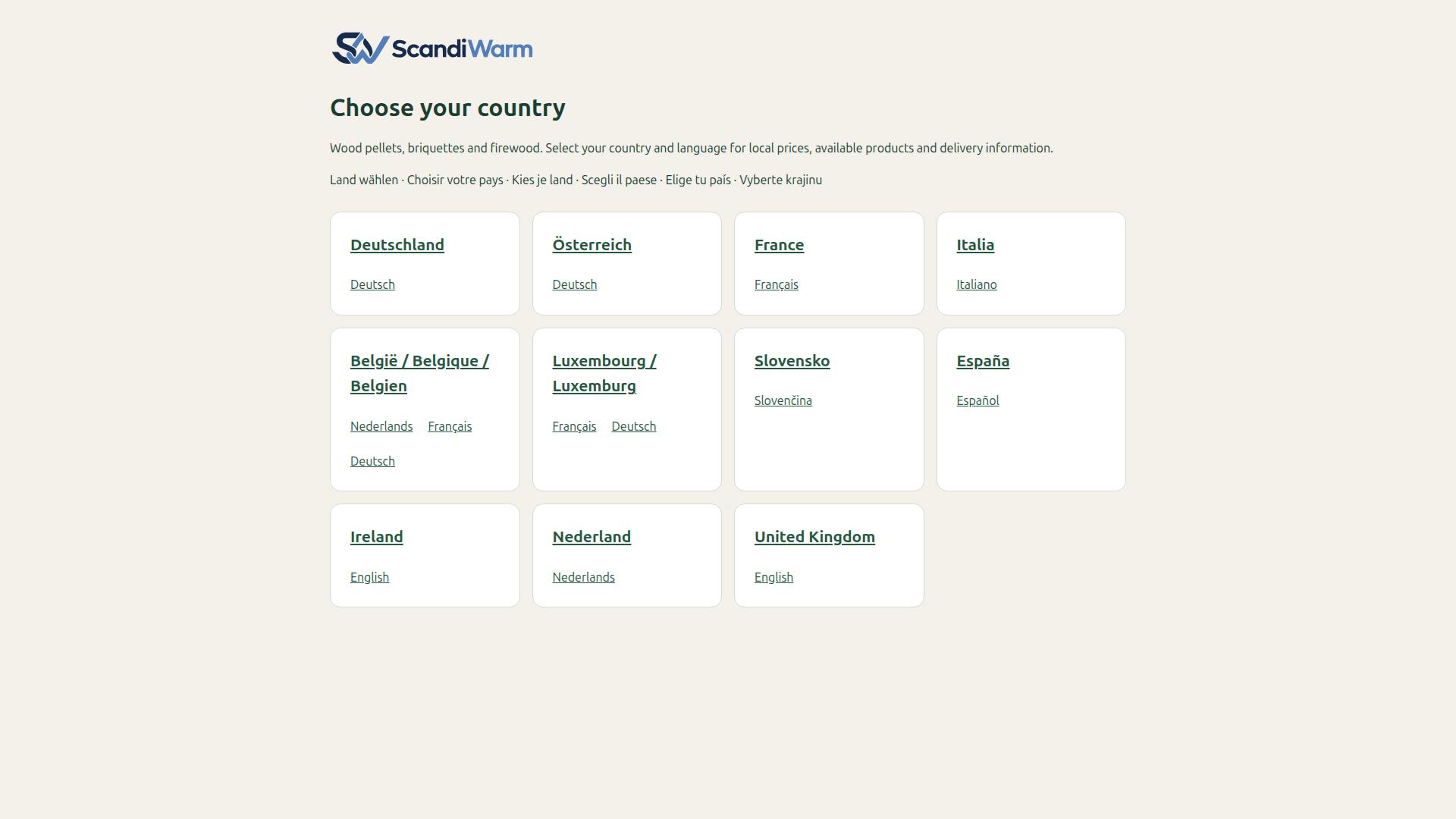 Screenshot scandiwarm.com