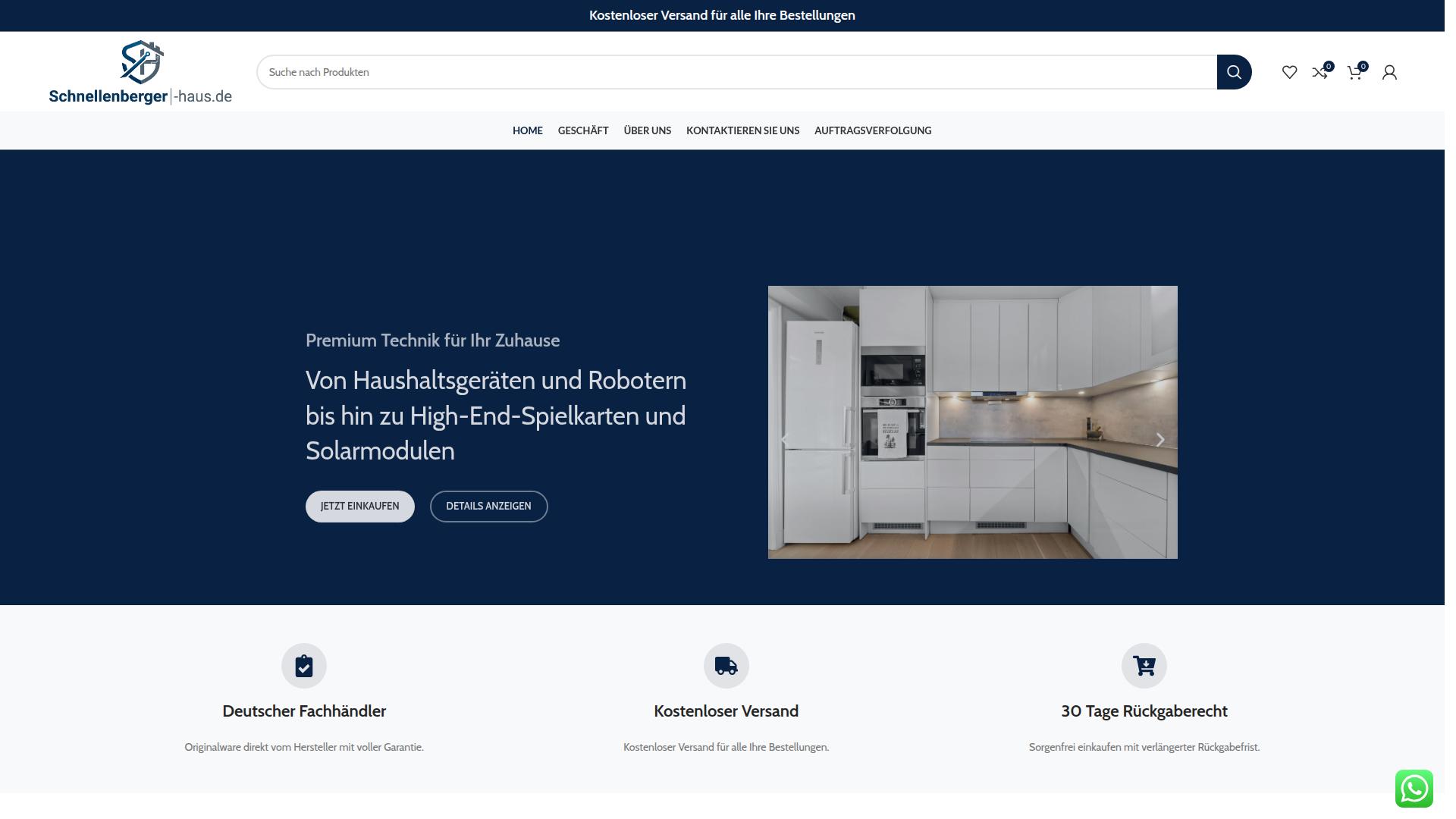 Screenshot schnellenberger-haus.de