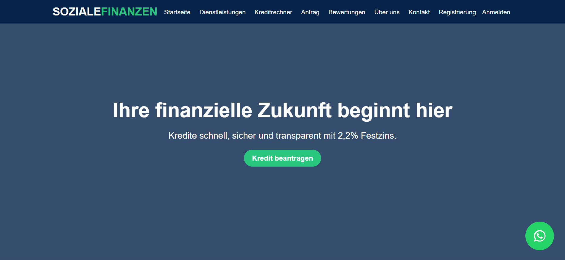 Screenshot sozialefinanzen.de