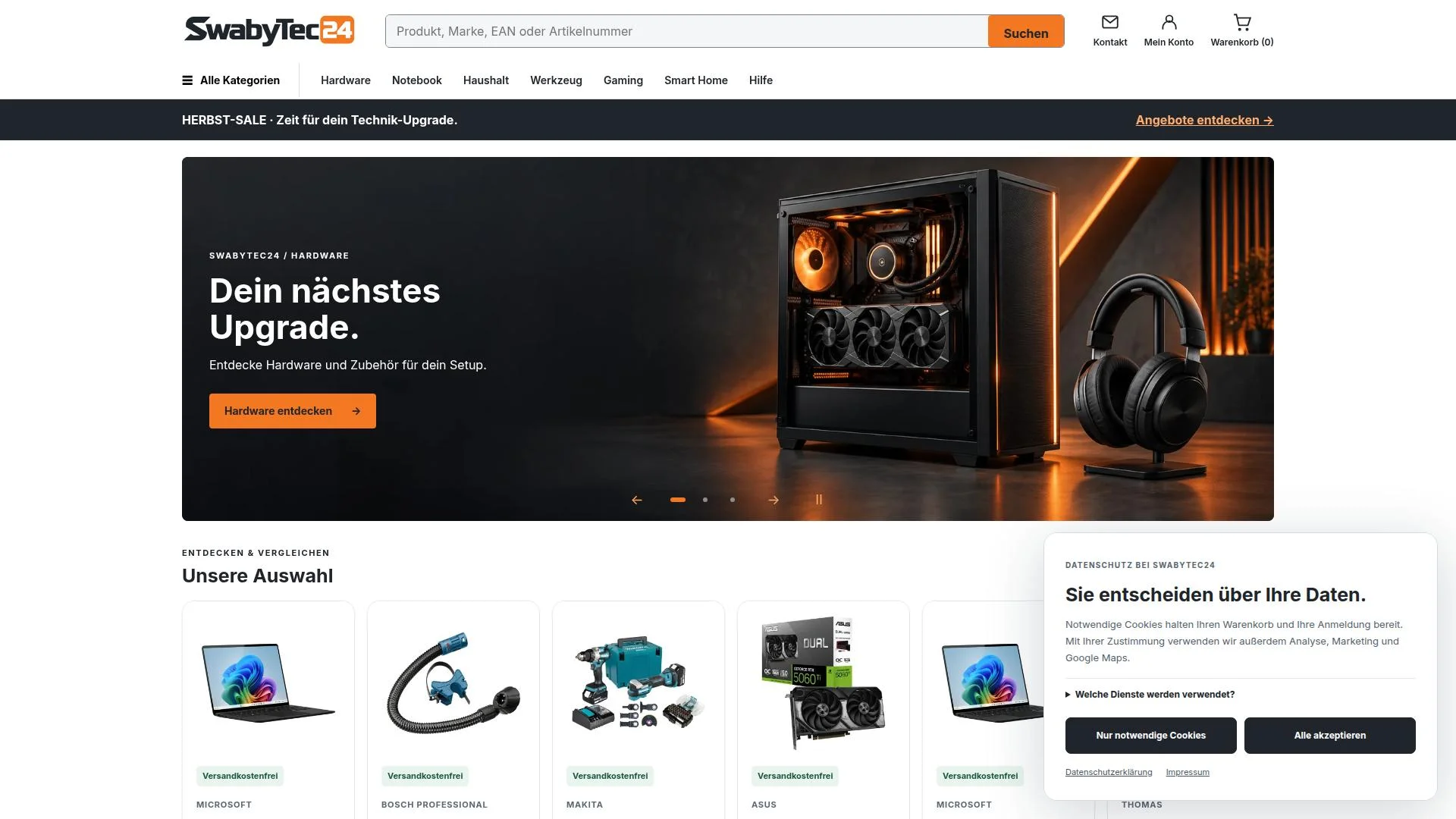 Screenshot swabytec24.de