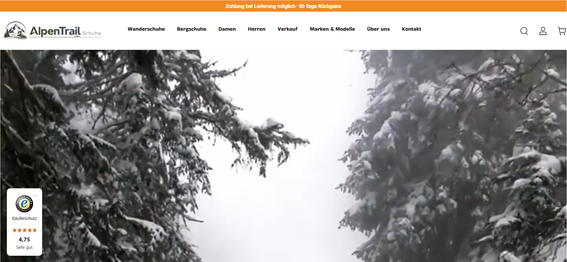 Screenshot alpentrailschuhe.myshoplaza.com
