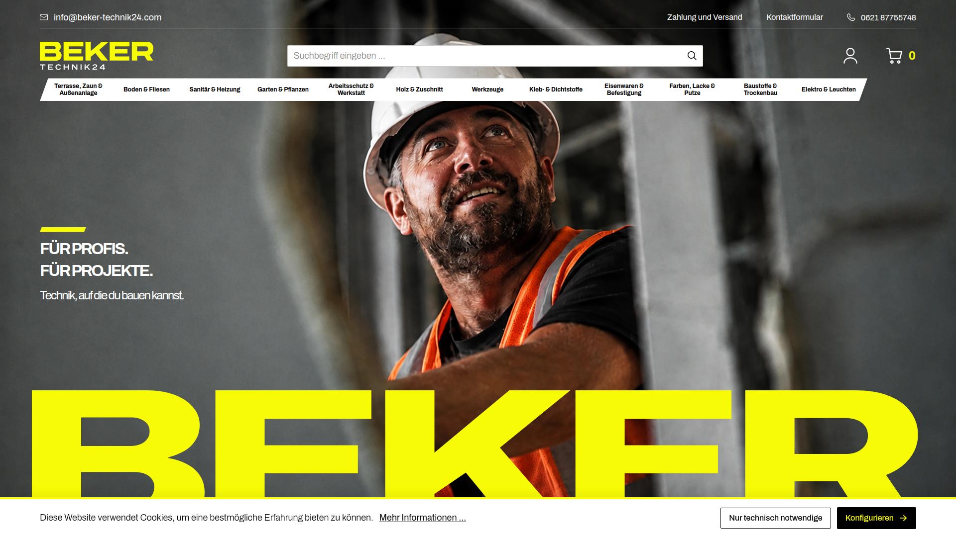 Screenshot beker-technik24.com
