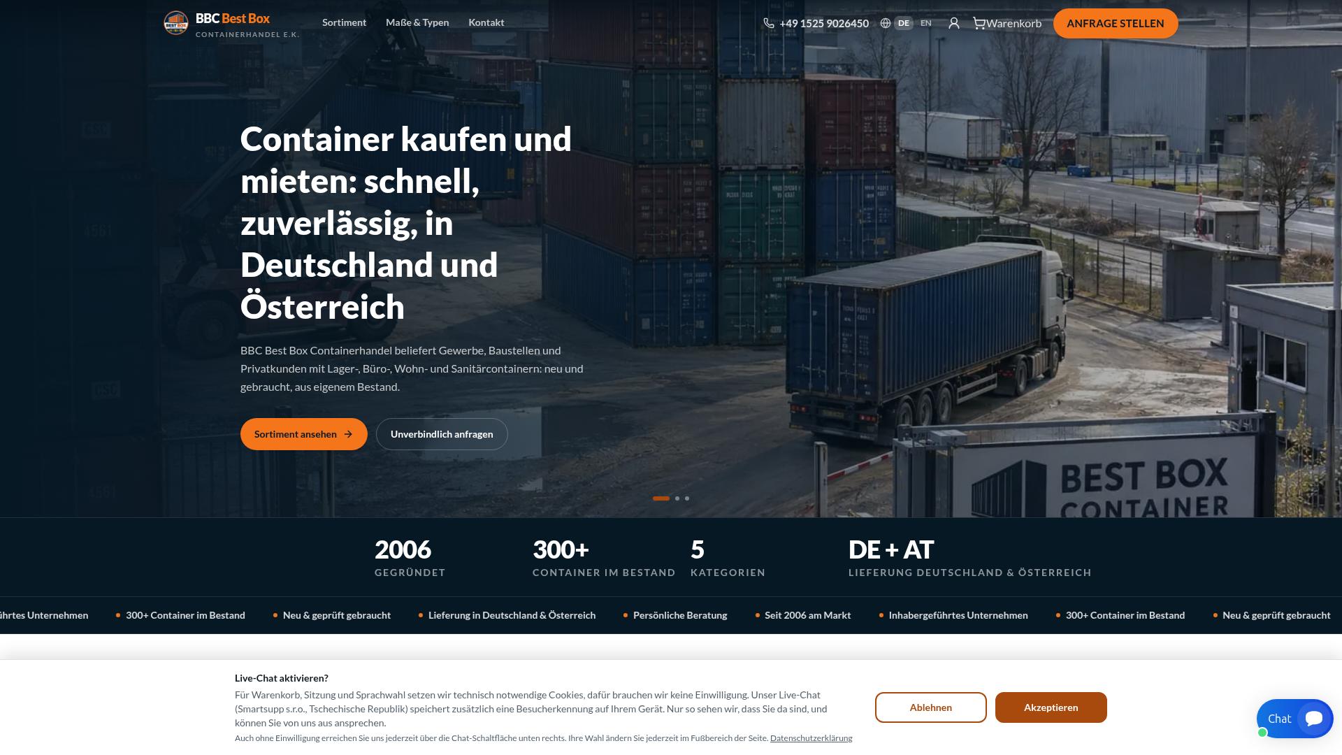 Screenshot bestboxcontainer.de