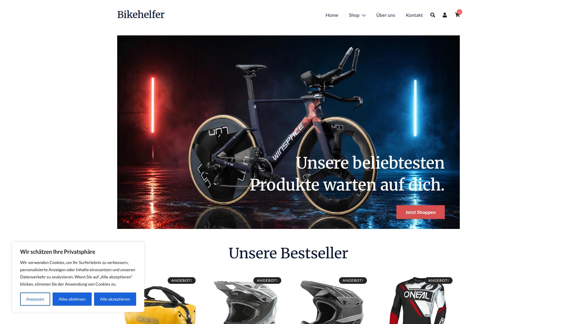 Screenshot bikehelfer.com