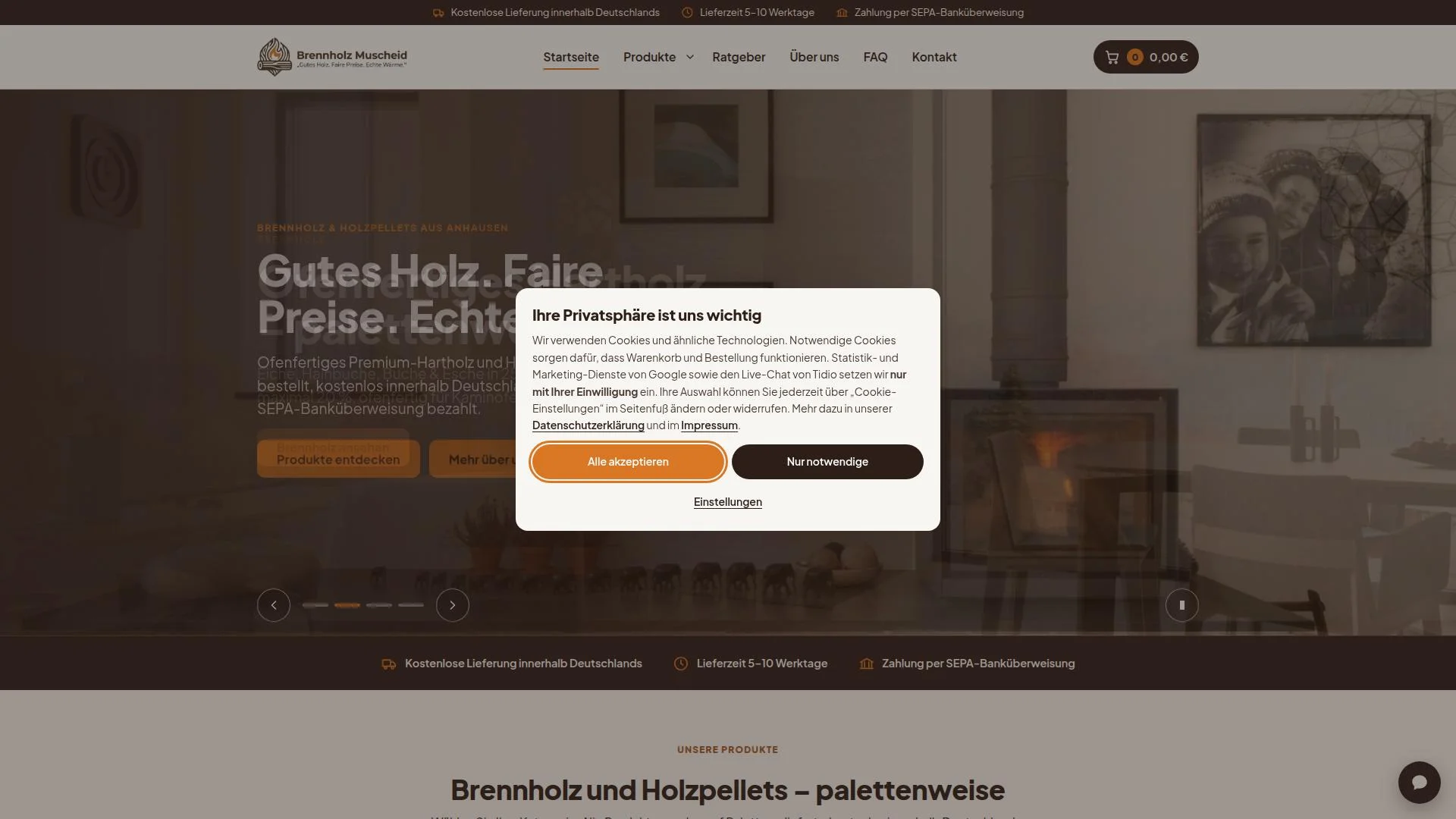 Screenshot brennholzmuscheid.com