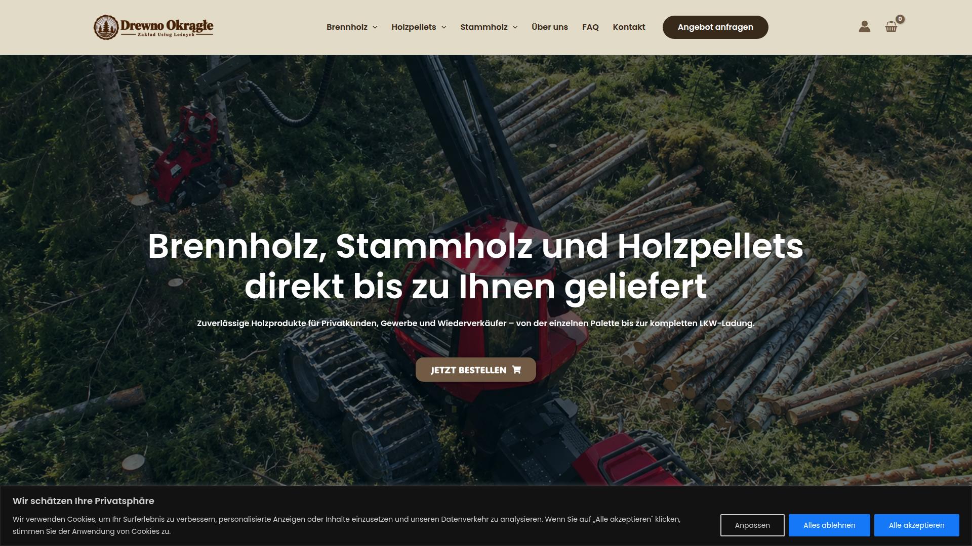 Screenshot drewnookragle.pl