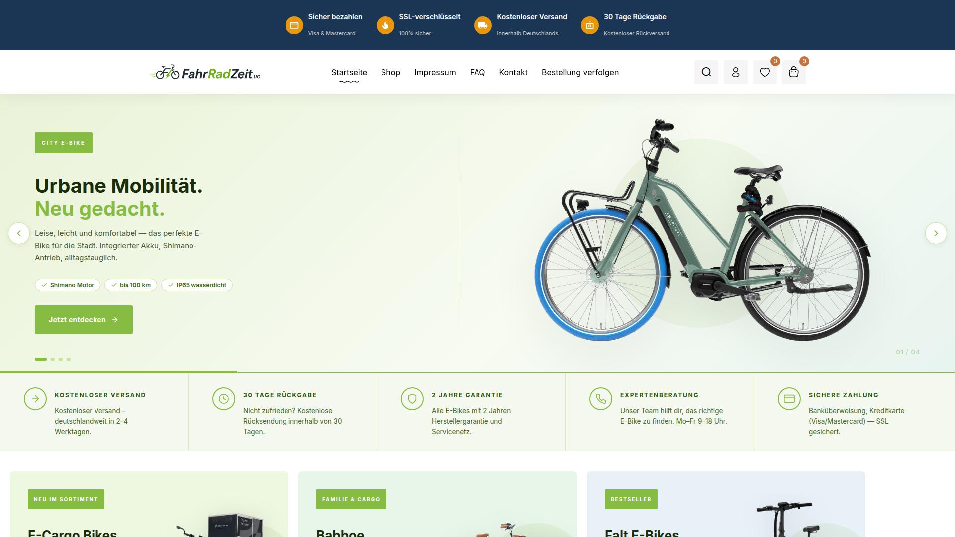 Screenshot fahrradzeit-ug.com