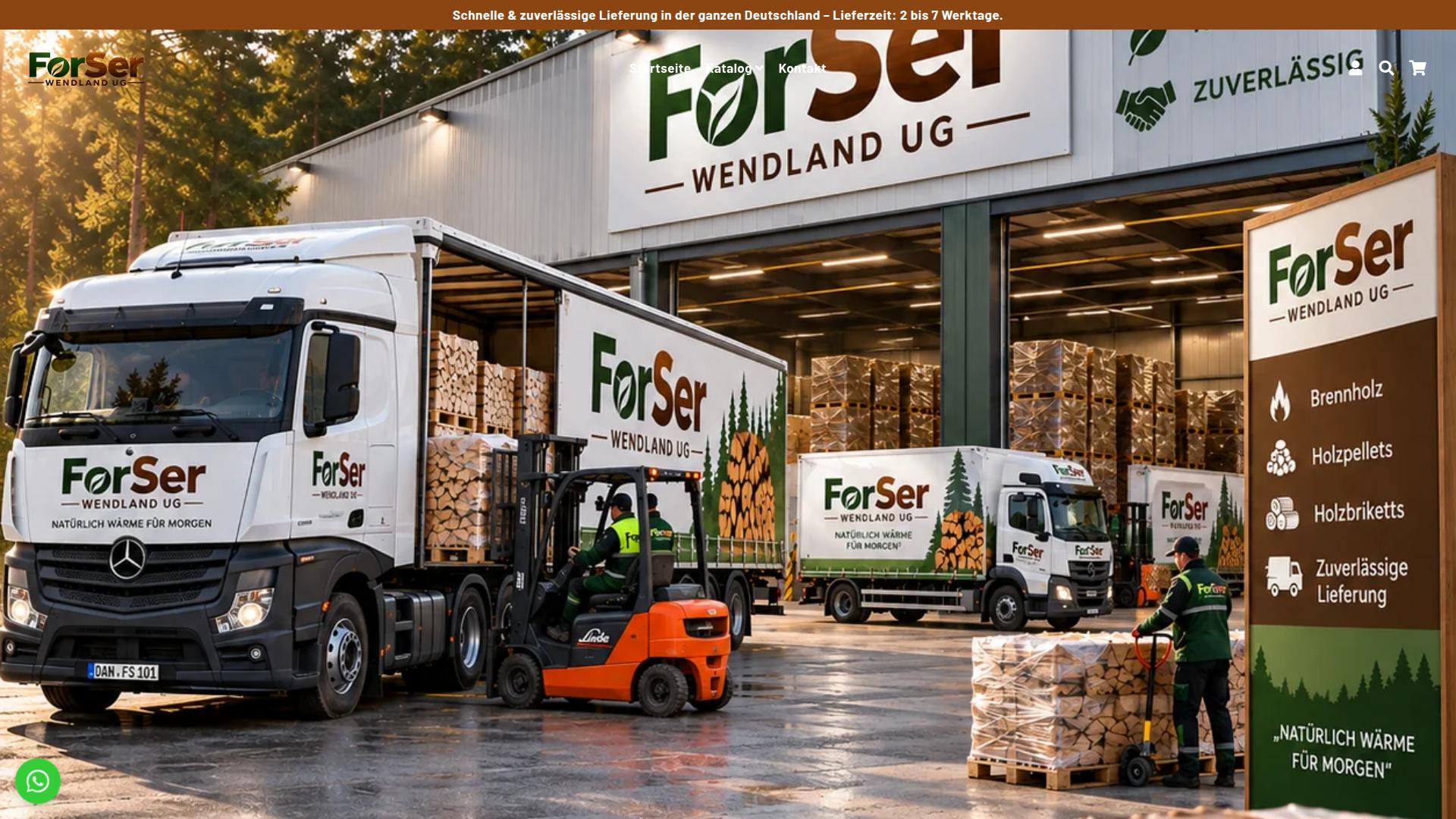 Screenshot forserwendland.com