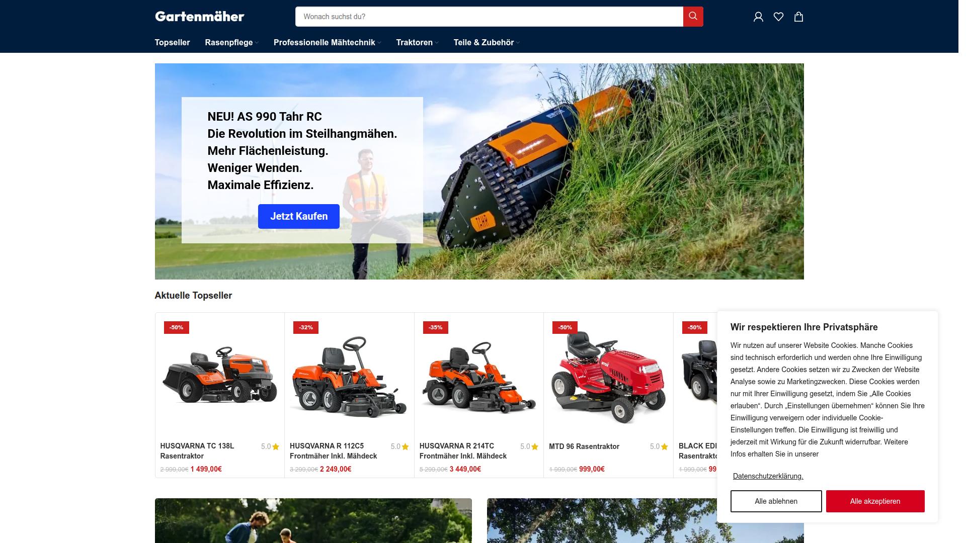 Screenshot gartenmaeher.com