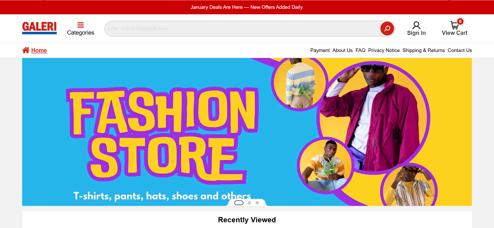 Screenshot mall.galeridora.com