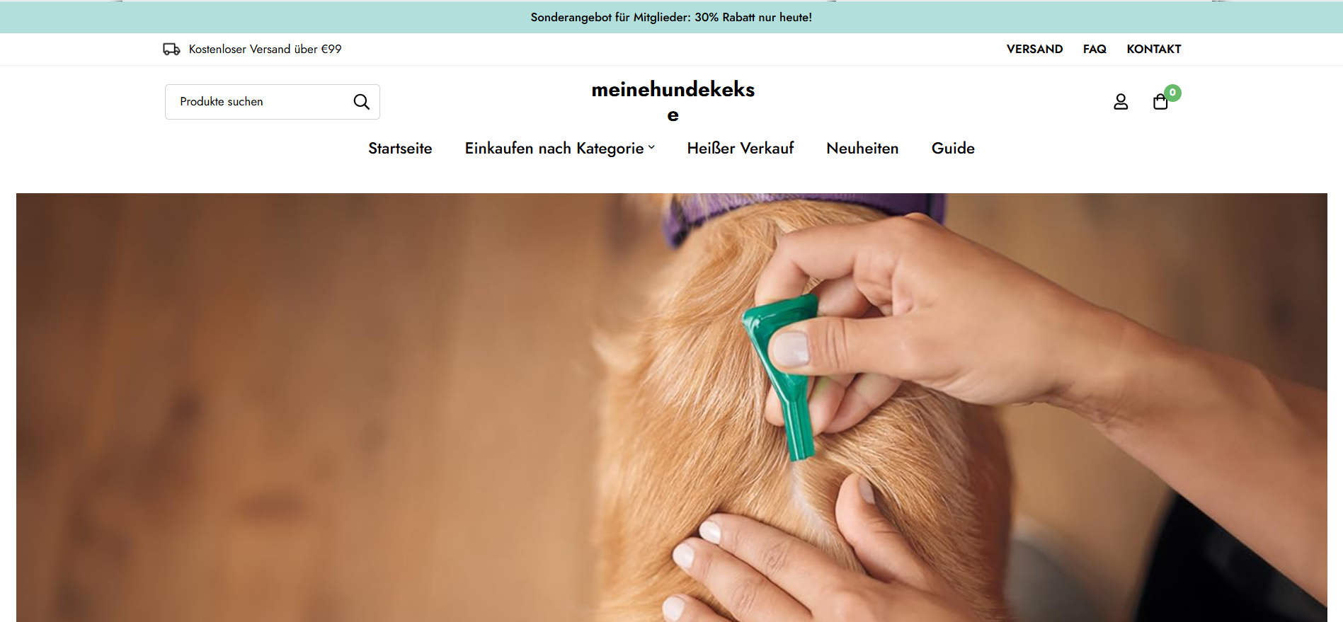Screenshot meinehundekekse.de