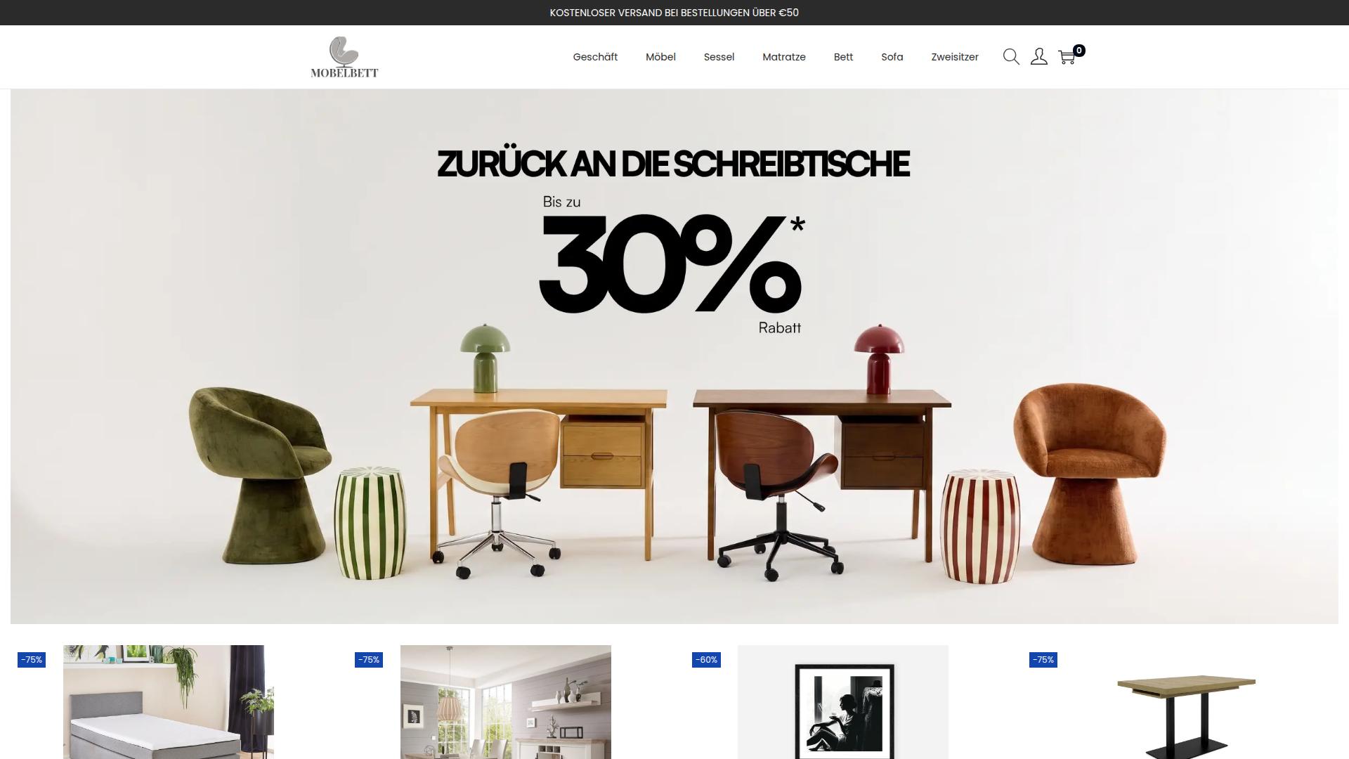 Screenshot mobelbett.com