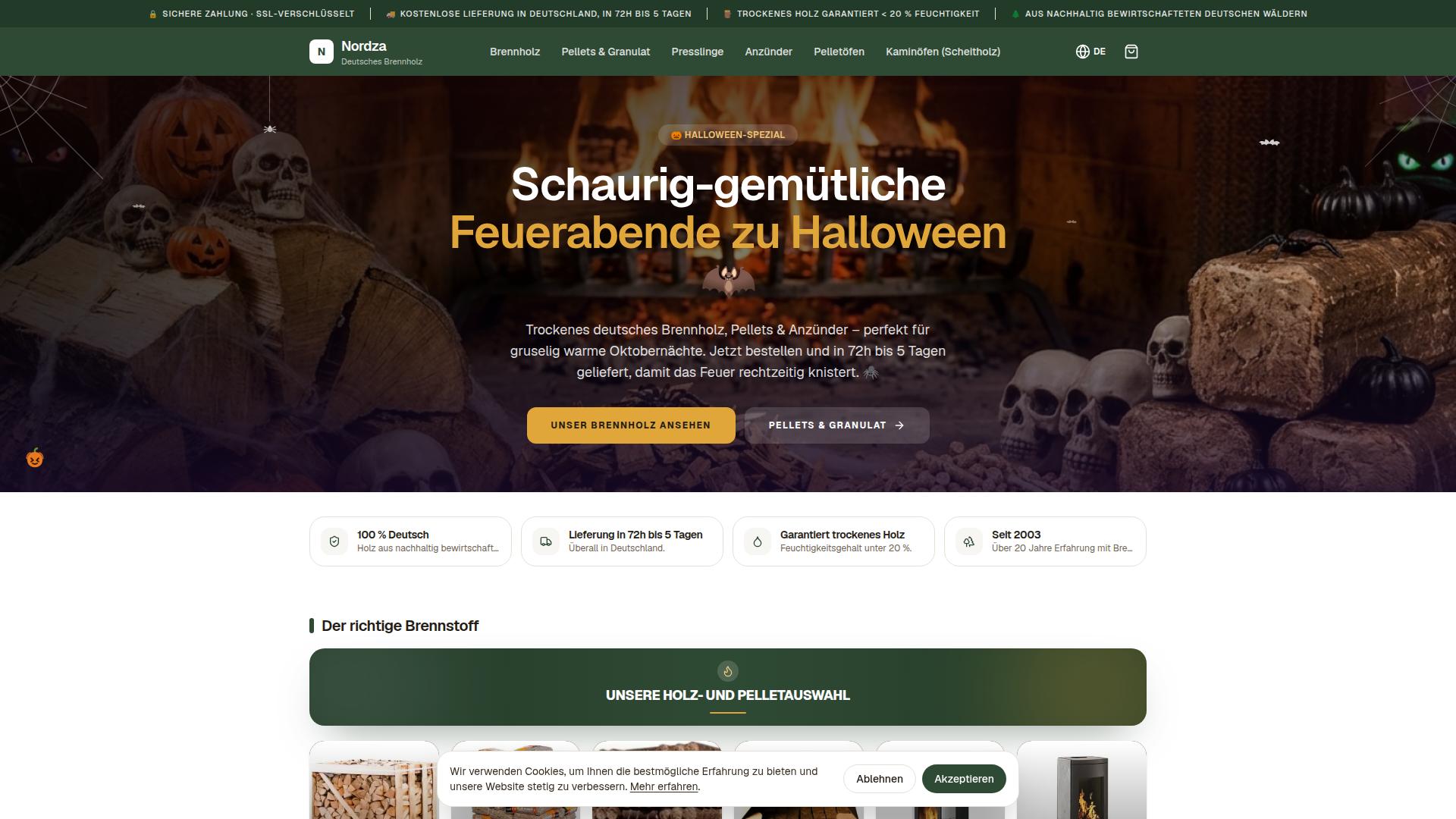 Screenshot nordza.de