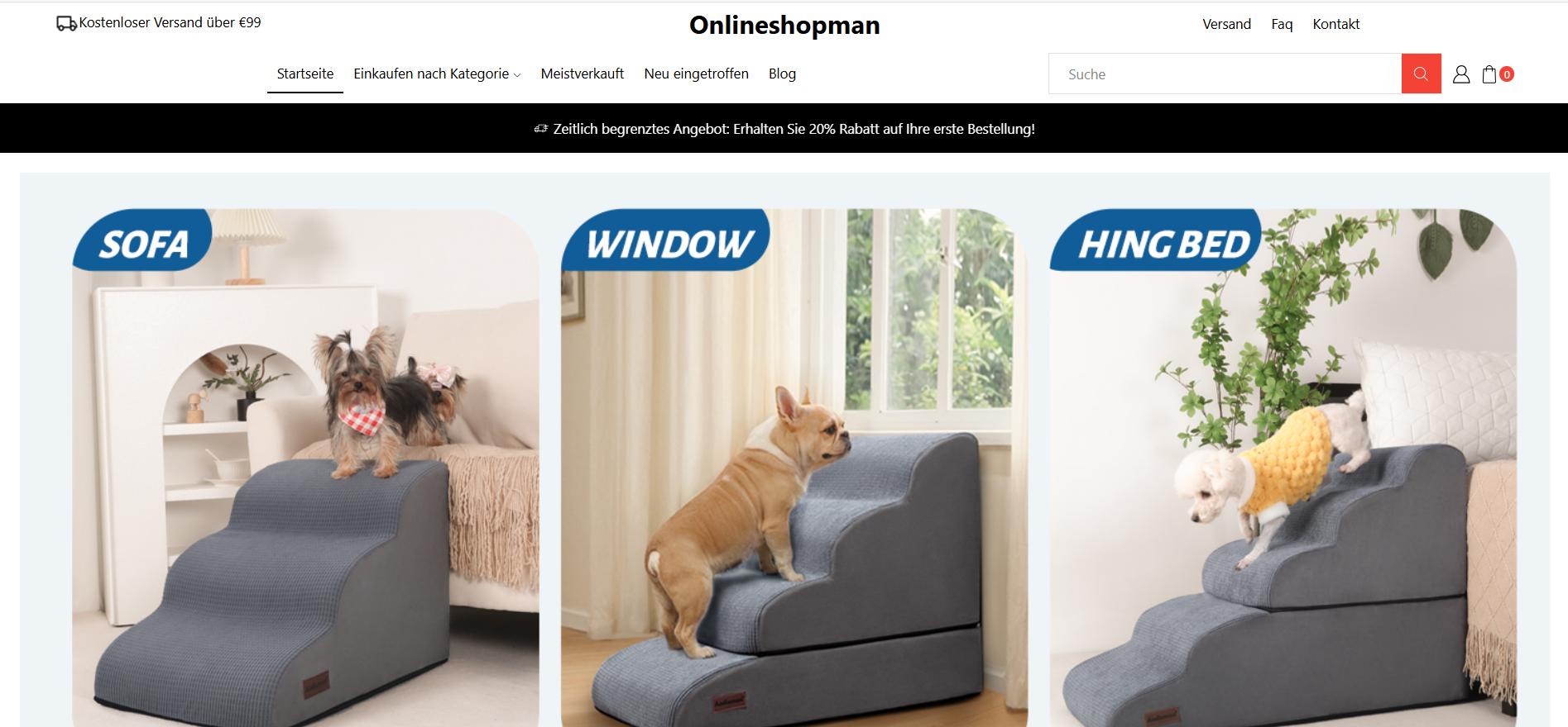 Screenshot onlineshopman.de