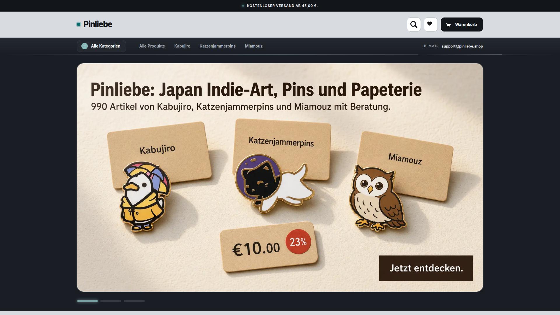 Screenshot pinliebe.shop