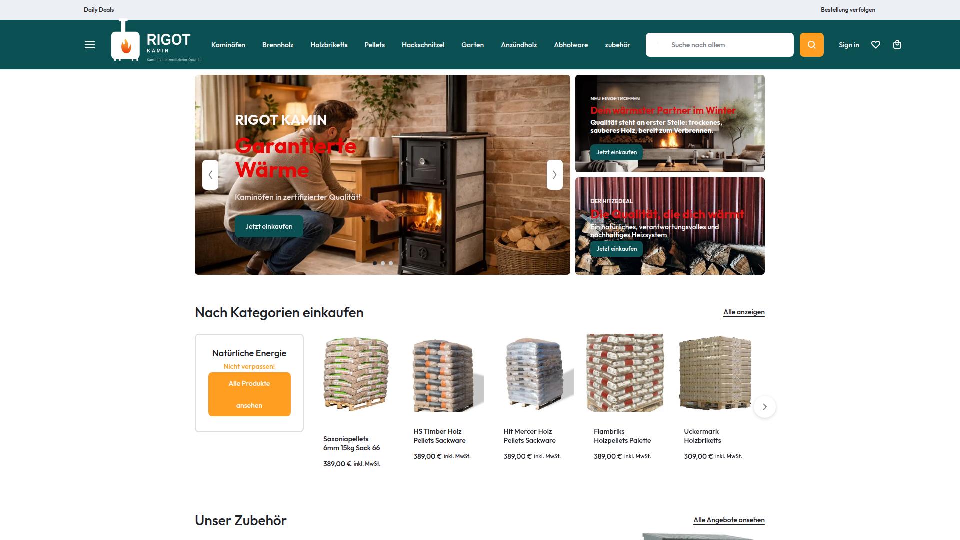 Screenshot rigotkamin.com