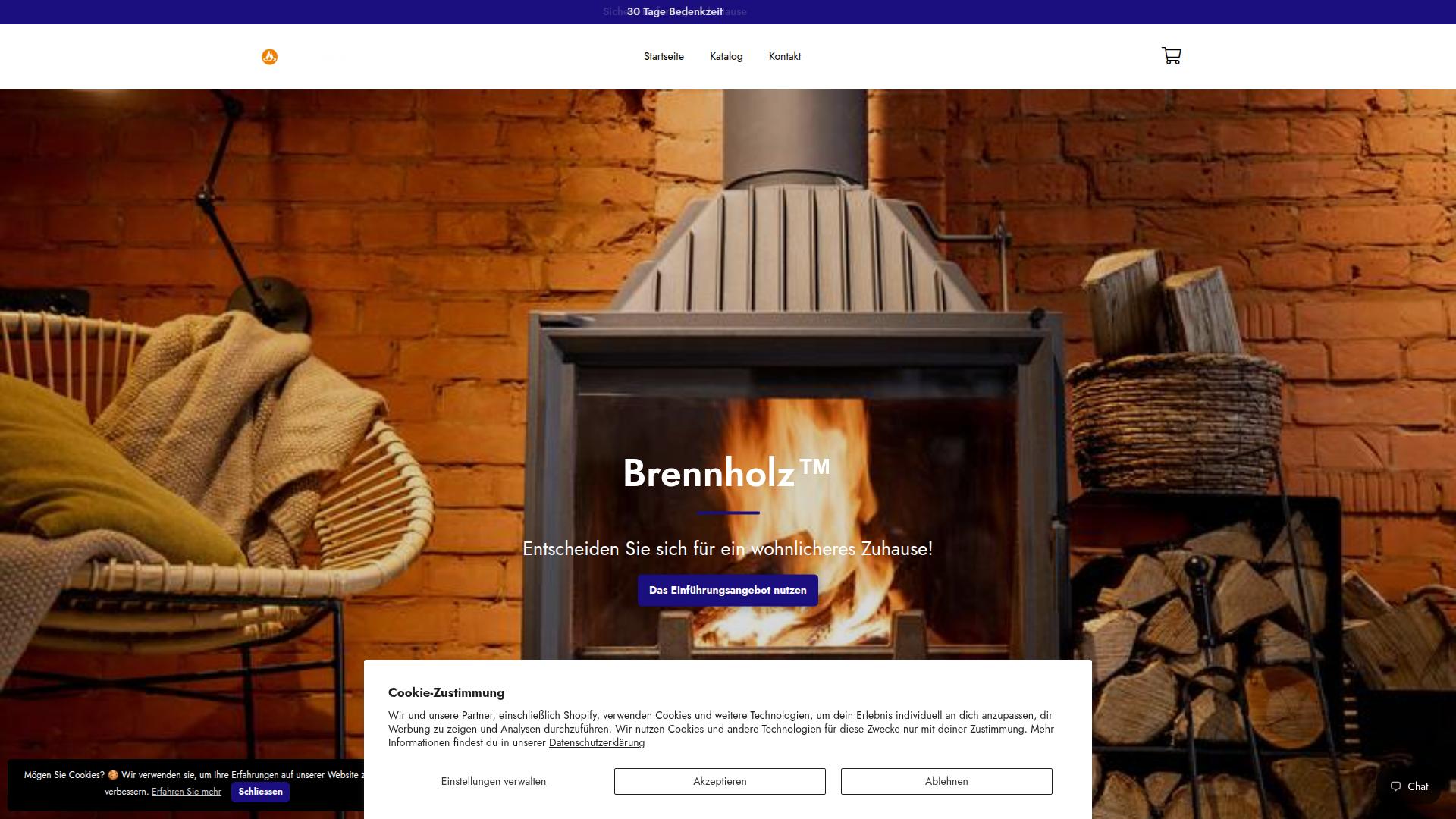 Screenshot shopbrennholz.com