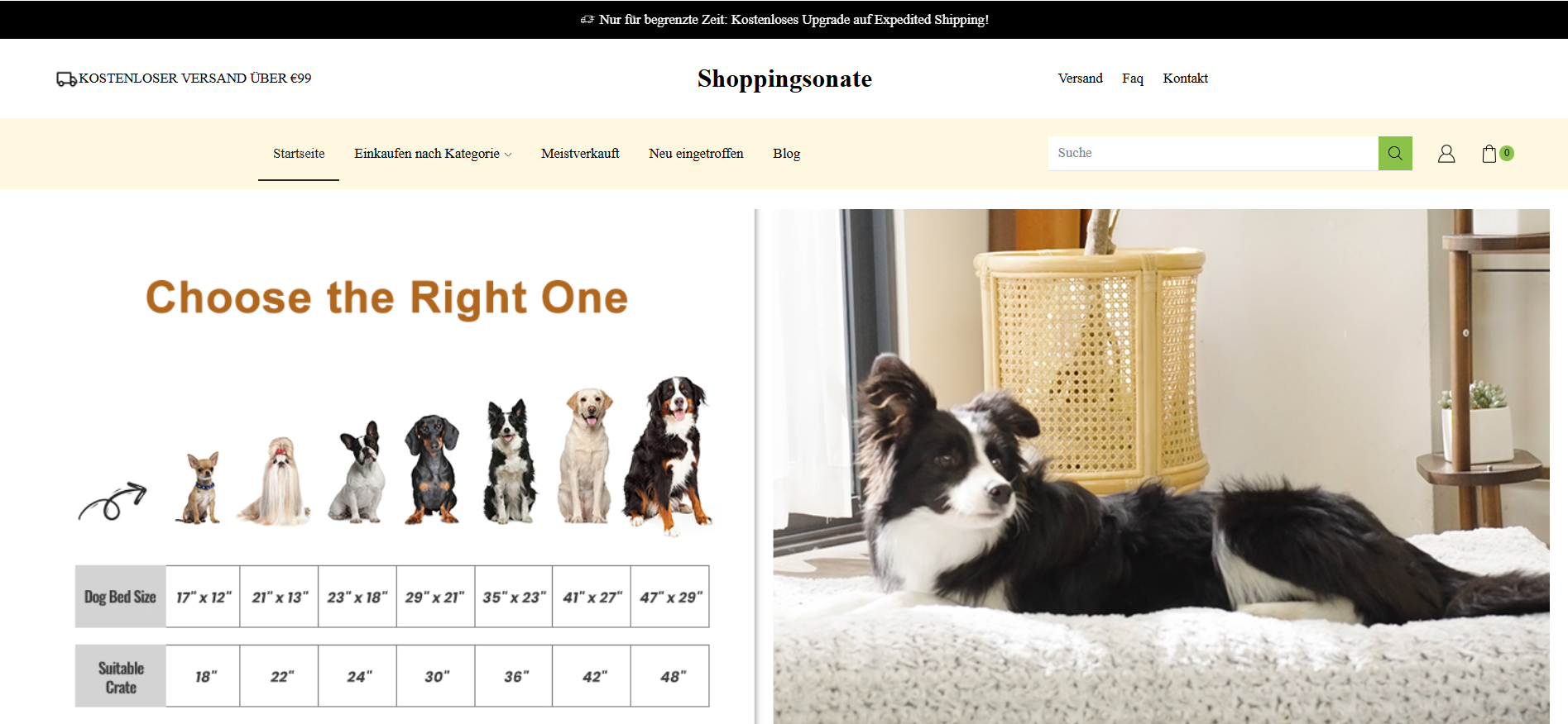 Screenshot shoppingsonate.de