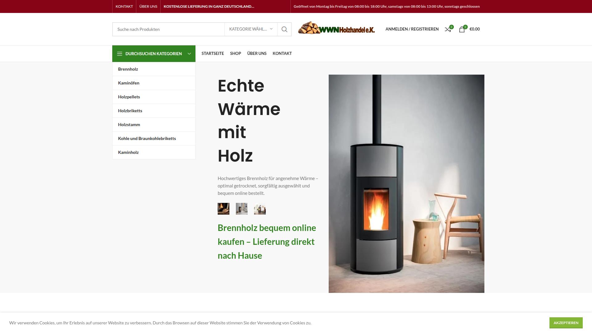 Screenshot wwnholzhandel-de.com
